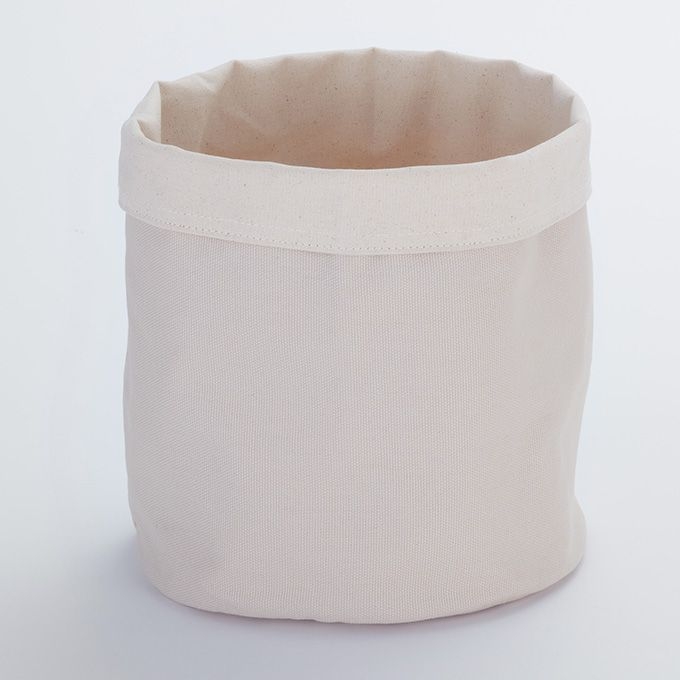 American Metalcraft Cream/Gray Canvas Bag, 9 x 9 inch