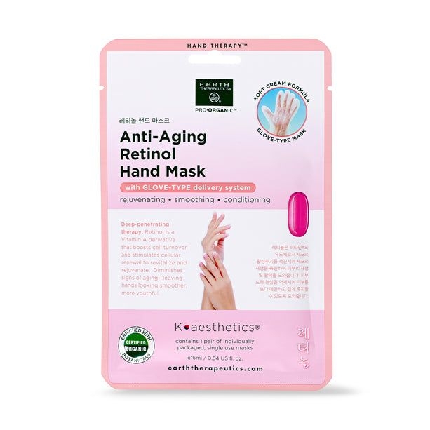 Earth Therapeutics Retinol Anti-Aging Hand Mask, 2 count