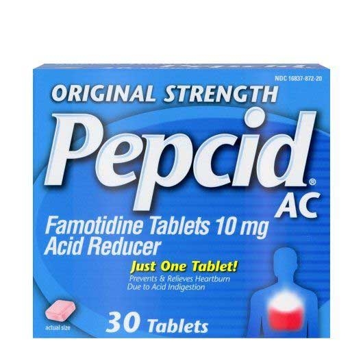 Pepcid AC Original Strength Acid Reducer Tablet - 30 count per pack -- 36 packs per case