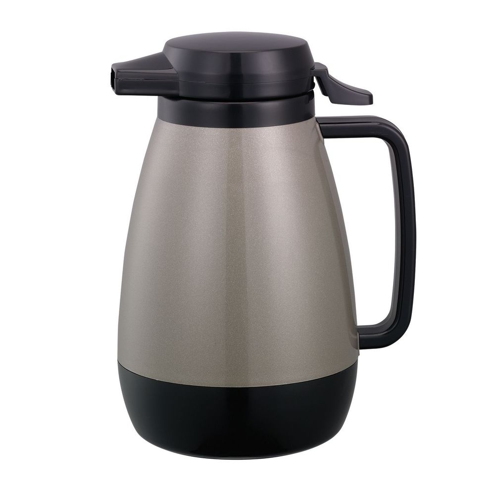 Service Ideas Thermo-Serv Metallic Grey Finish Foam Insulated Server with Push Button Lid, 0.6 Liter Capacity