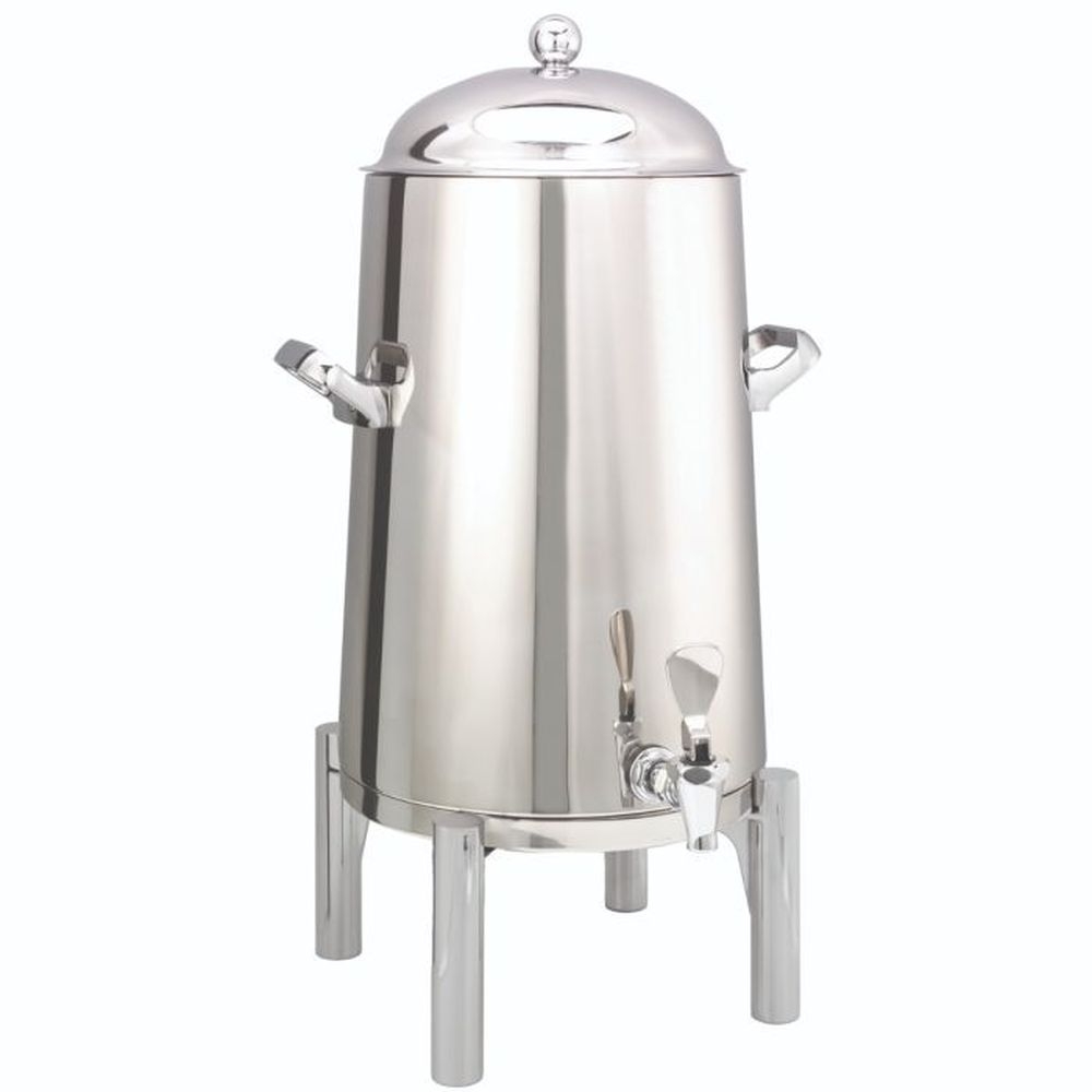 Service Ideas Flame Free Thermo Urn Polished Stainless Round Vacuum Insulated Urn, 5 Gallon Capacity