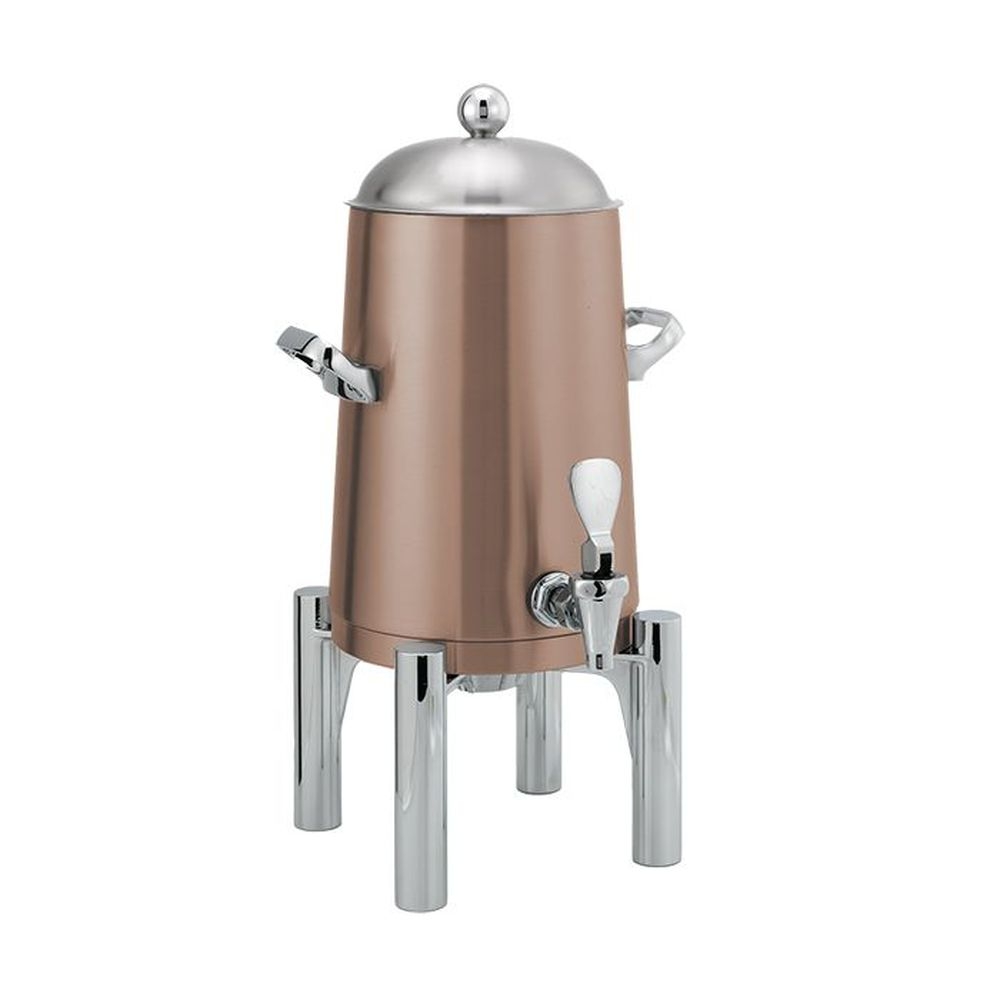Service Ideas Flame Free Thermo Urn Metallic Elements Rose Gold Round Stainless Vacuum Insulated Urn, 1.5 Gallon Capacity