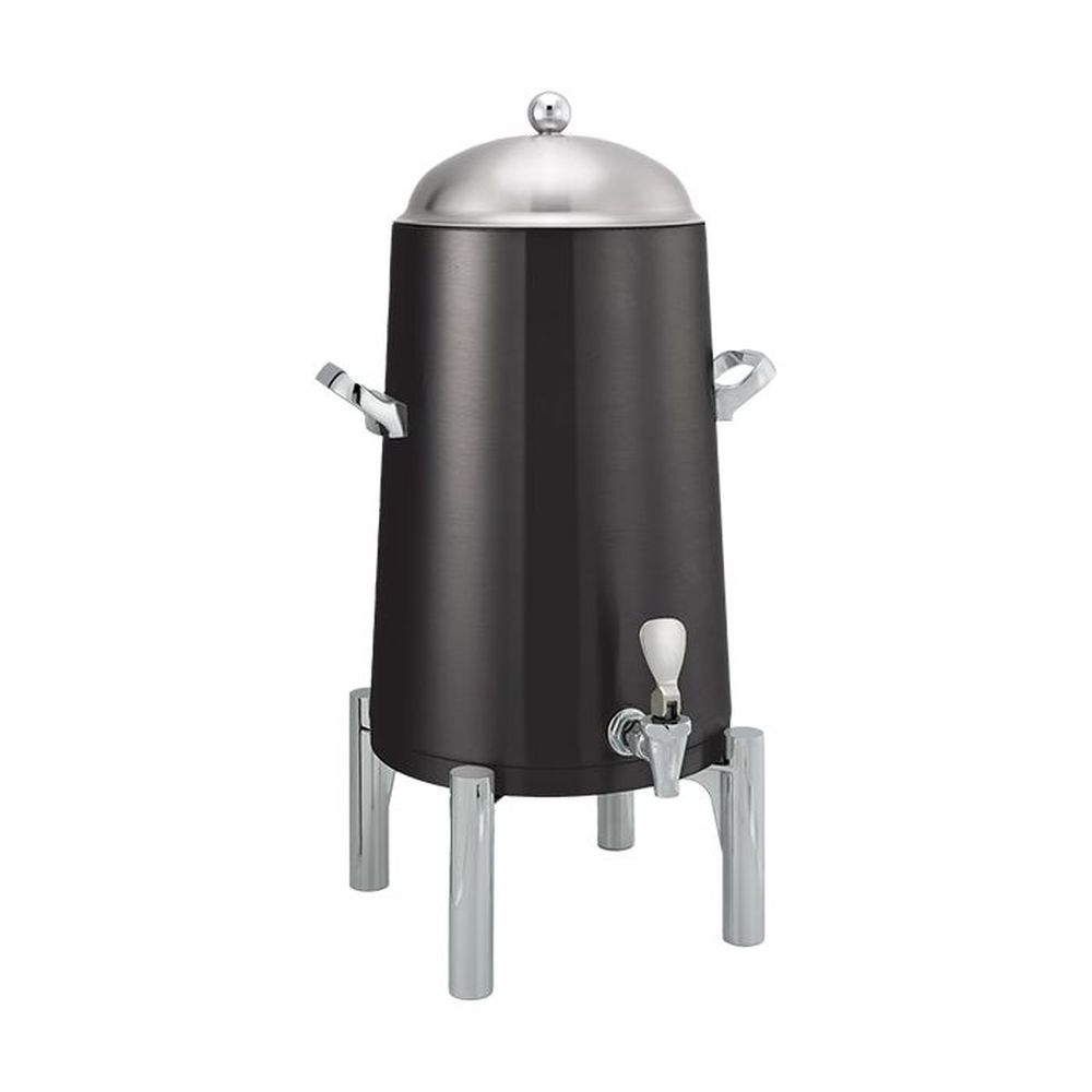 Service Ideas Flame Free Thermo Urn Metallic Elements Black Onyx Round Stainless Vacuum Insulated Urn, 5 Gallon Capacity