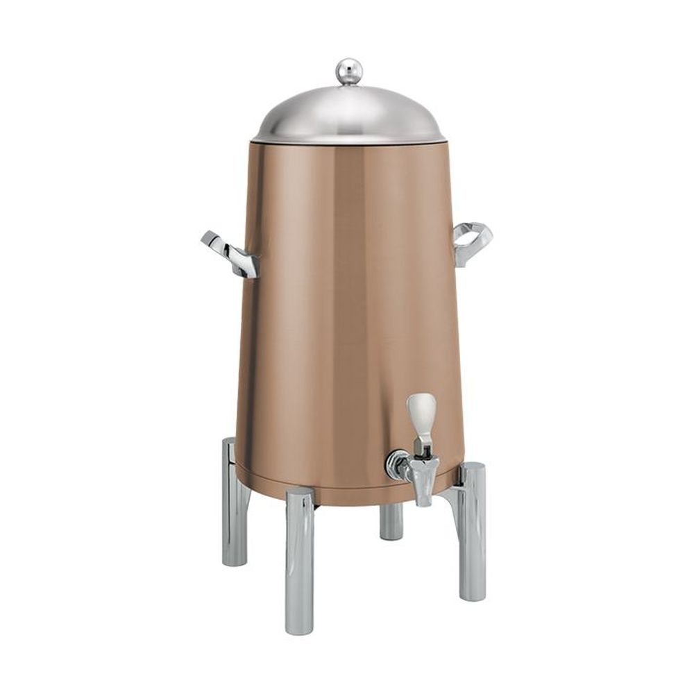 Service Ideas Flame Free Thermo Urn Metallic Elements Rose Gold Round Stainless Vacuum Insulated Urn, 5 Gallon Capacity