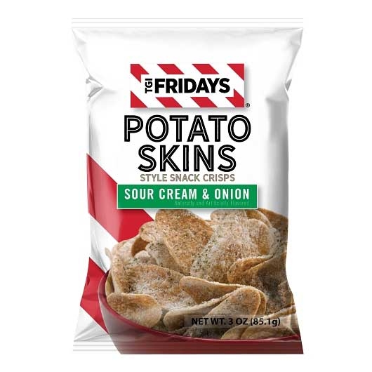 TGI Fridays Potato Skins, Sour Cream and Onion, 3 Ounce -- 6 per case