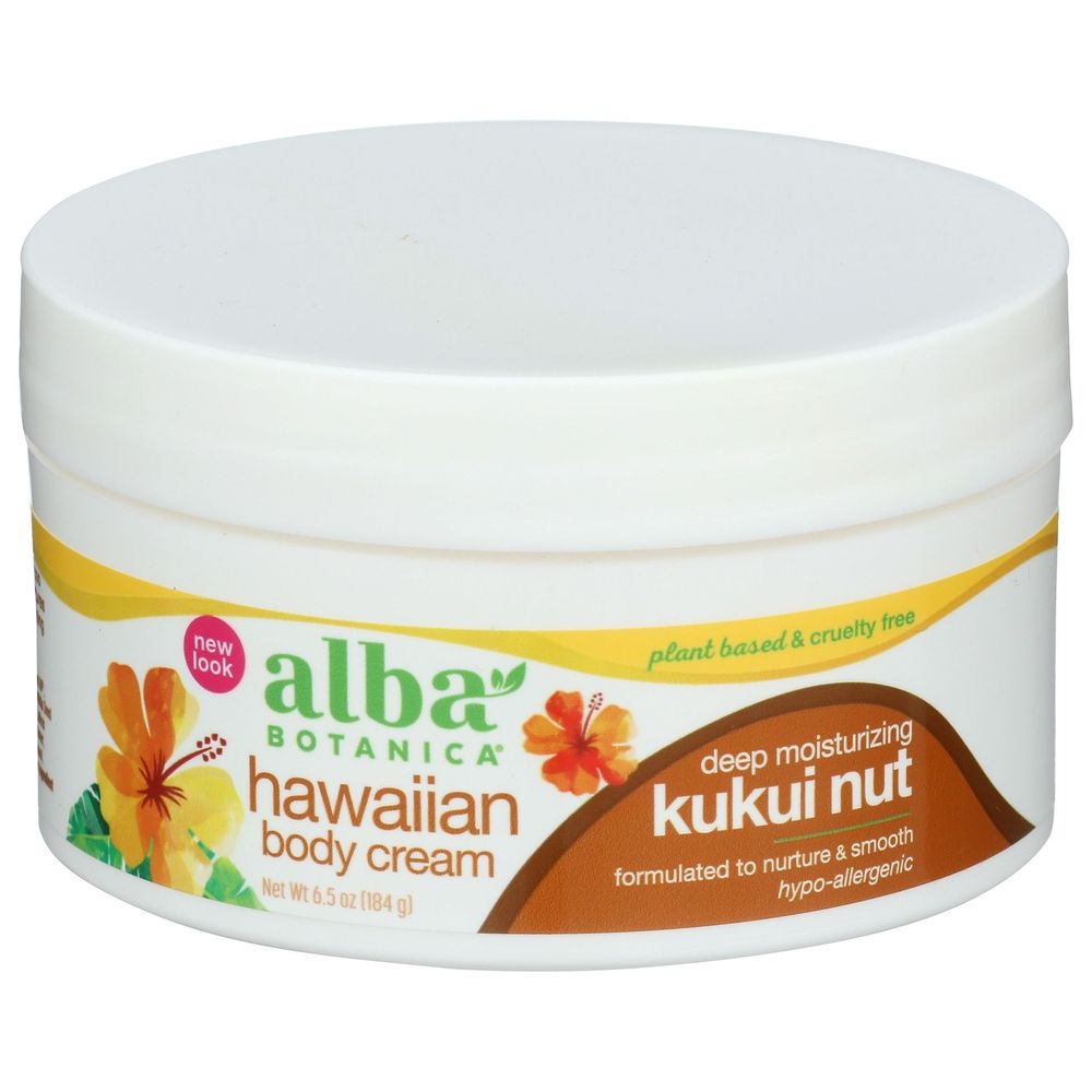 Alba Botanica Kukui Nut Body Cream, 6.5 Ounce