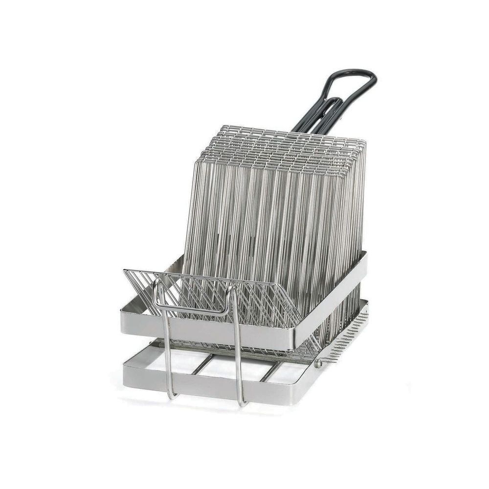 Tablecraft Chrome Plated Tostada Fry Basket, Holds 6 inch Tostada Shells