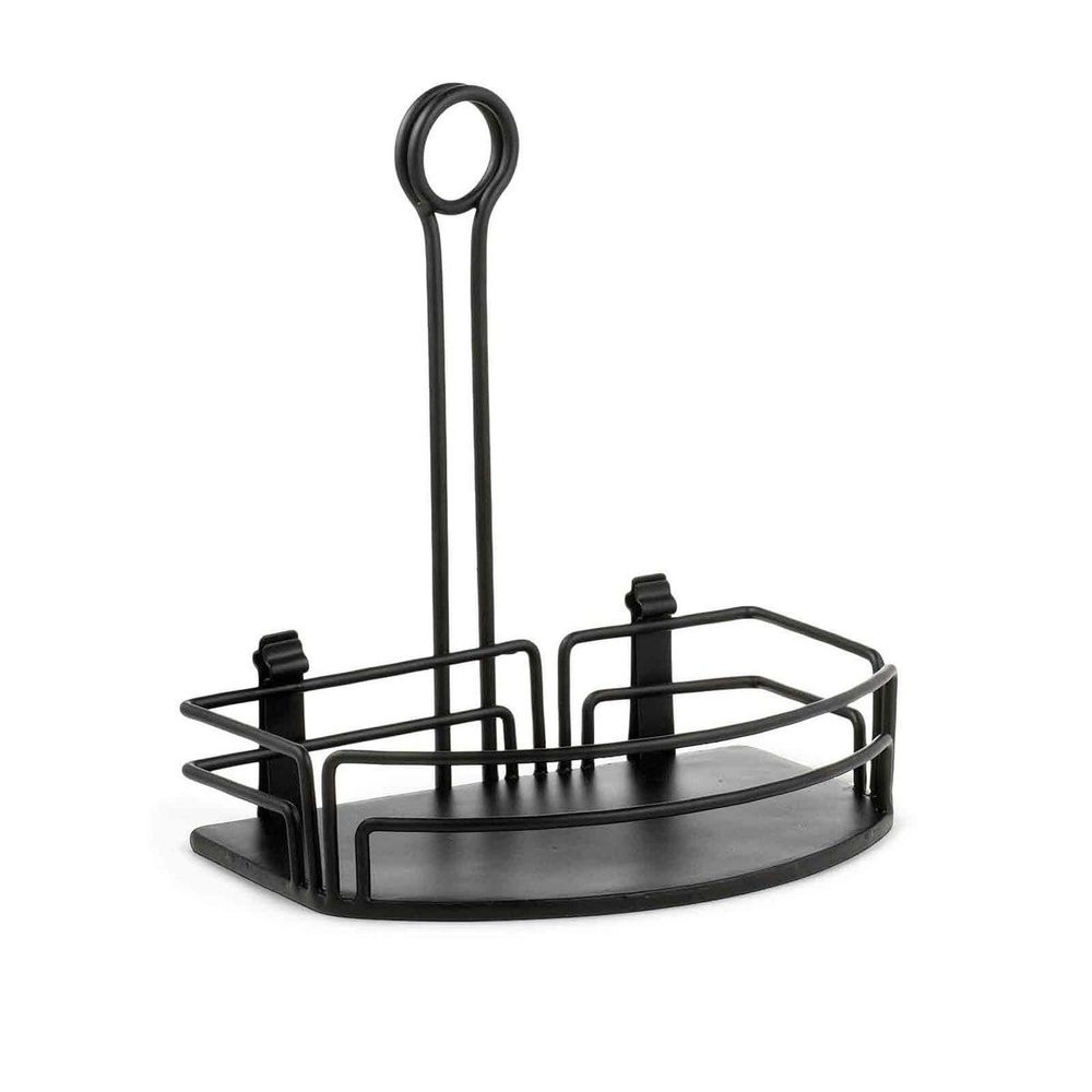 Tablecraft Versa Rack Black Half Size Rack with Merchandising Ring, 8.25 x 6 x 9 inch -- 2 per case
