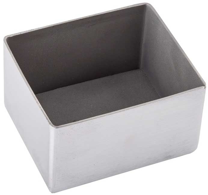 Tablecraft Brushed Stainless Steel Premium Rectangular Sugar Packet Holder, 3.125 x 2.625 x 1.8125 inch