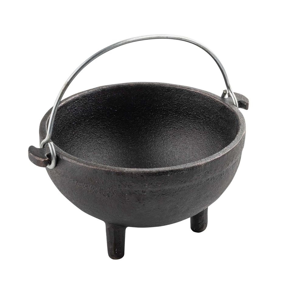 Tablecraft Cast Iron Cookware Round Mini Kettle, 16 Ounce Capacity