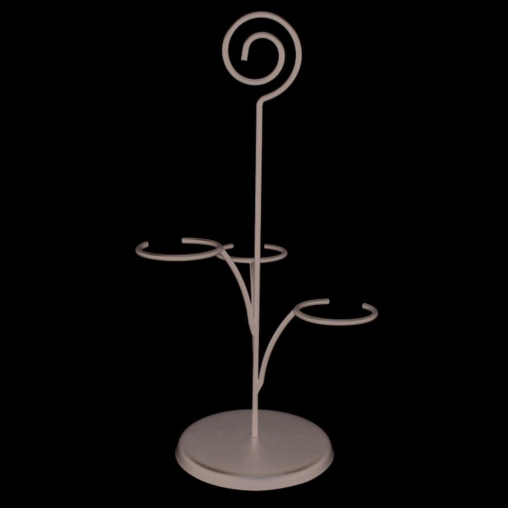 Tablecraft Black Powder Coated Cascade Wine Tasting Flight, 7.5 x 7 x 14.25 inch