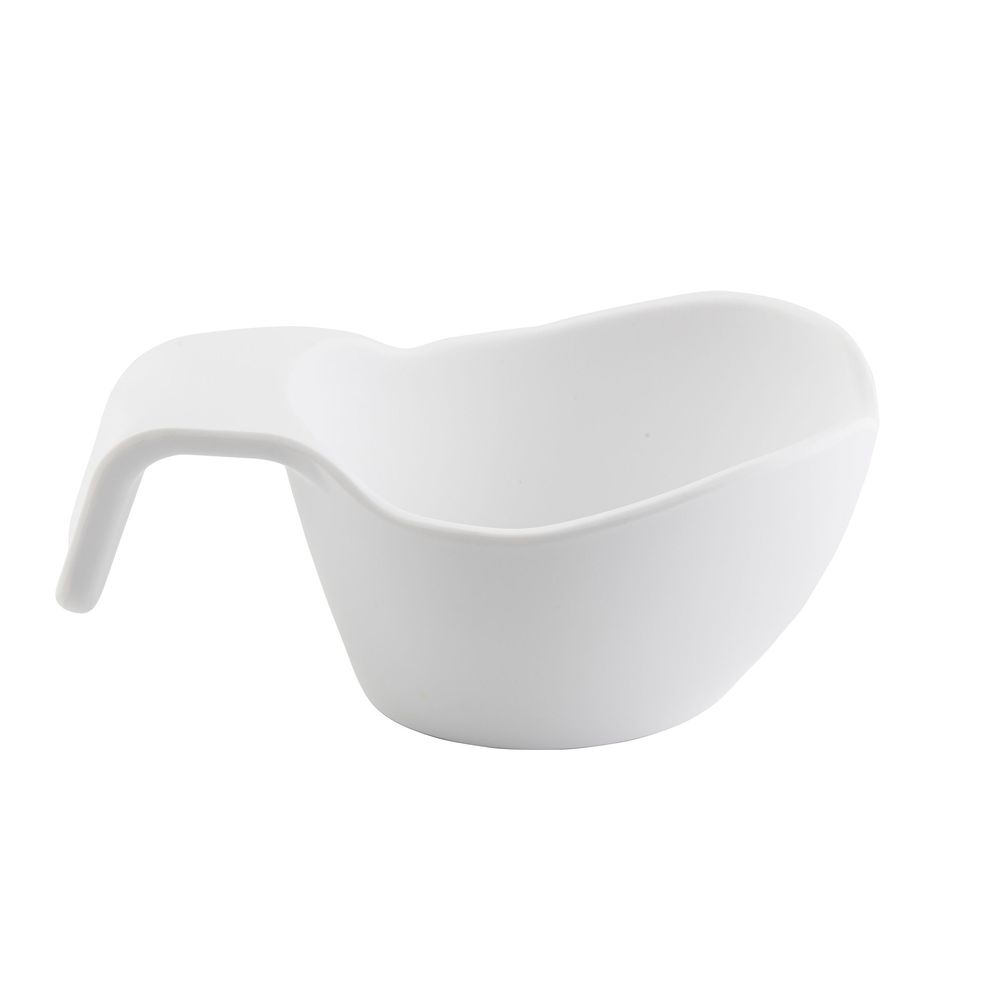 Tablecraft White Melamine Stackable Sauce Boat, 5 Ounce Capacity -- 12 per case