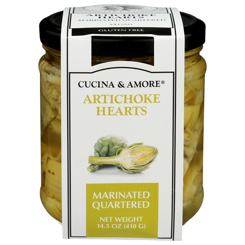Cucina and Amore Quartered Marinated Artichoke Hearts, 14.5 Ounce -- 6 per case