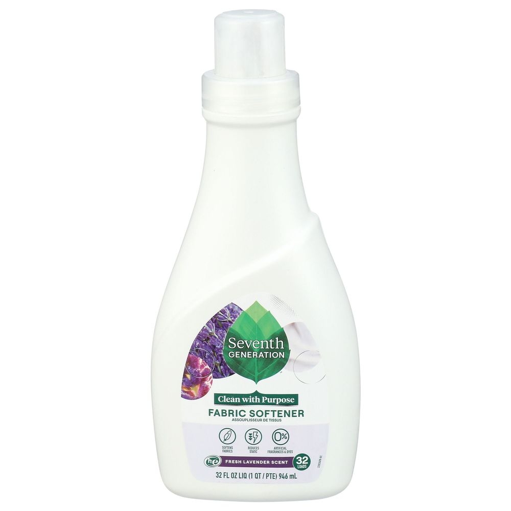 Seventh Generation Lavender Fabric Softener, 32 Fluid Ounce