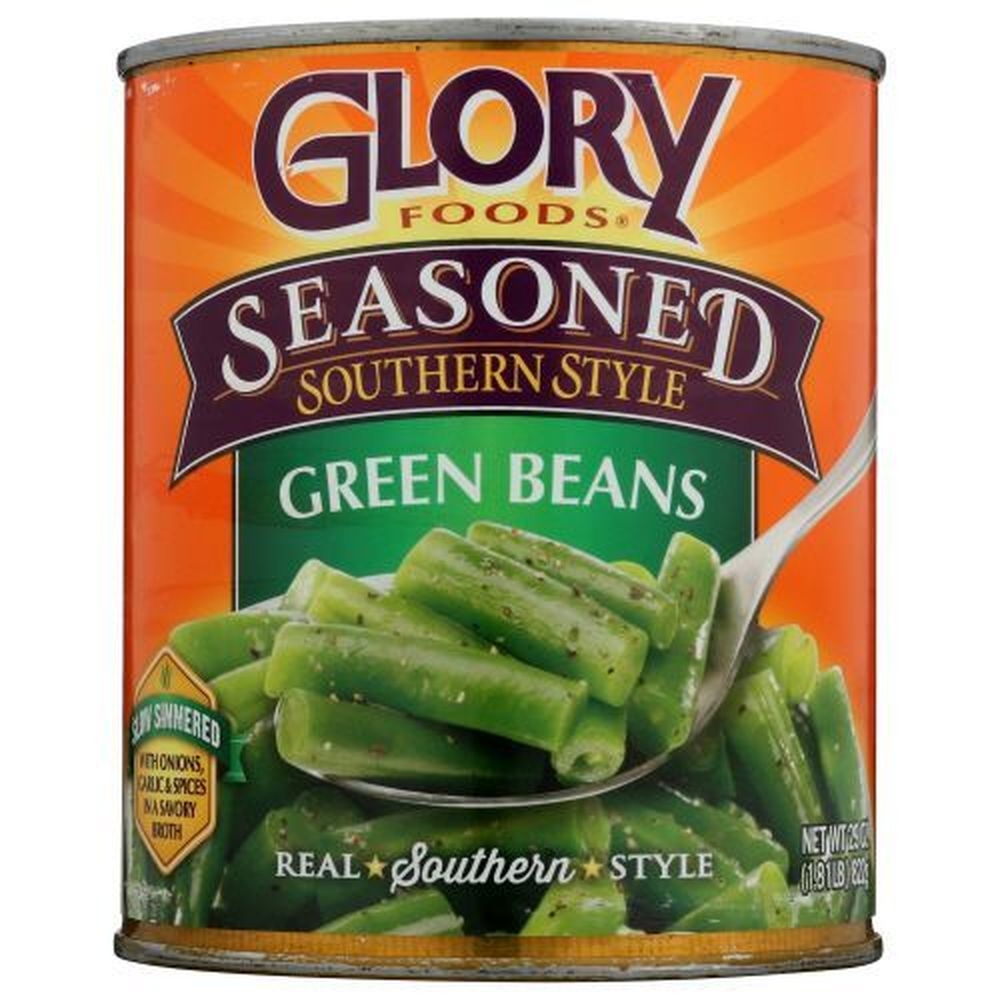 Glory Foods Seasoned Green Beans, 27 Ounce -- 12 per case