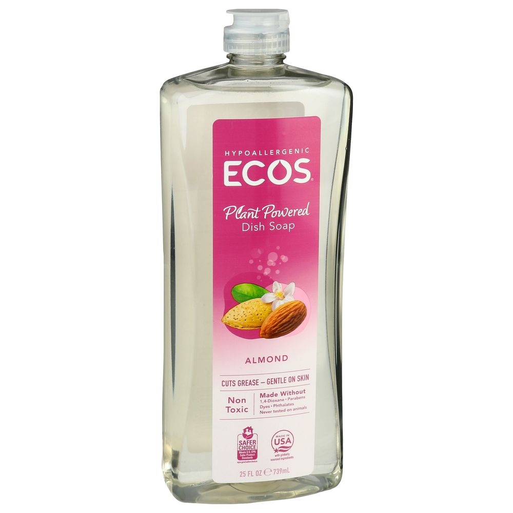Ecos Almond Dish Liquid Soap, 25 Fluid Ounce