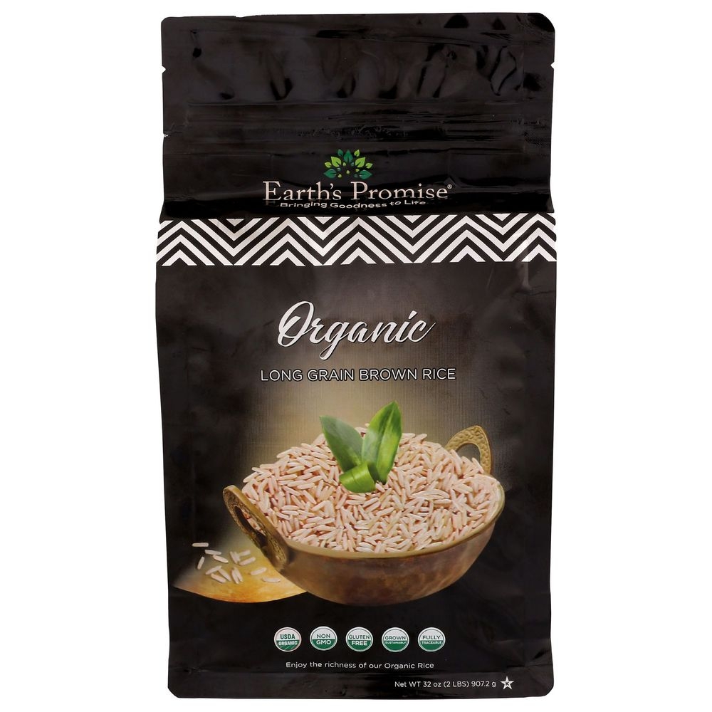 Earths Promise Organic Long Grain Brown Rice, 2 Pound -- 5 per case