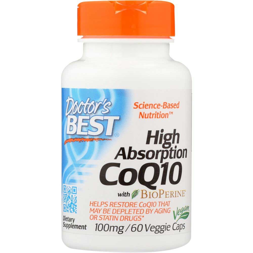 Doctors Best High Absorption CoQ10 Veggie Capsule, 100 Milligram - 60 count per pack