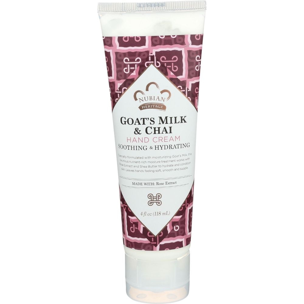 Nubian Heritage Goats Milk and Chai Hand Cream, 4 Ounce -- 3 per case