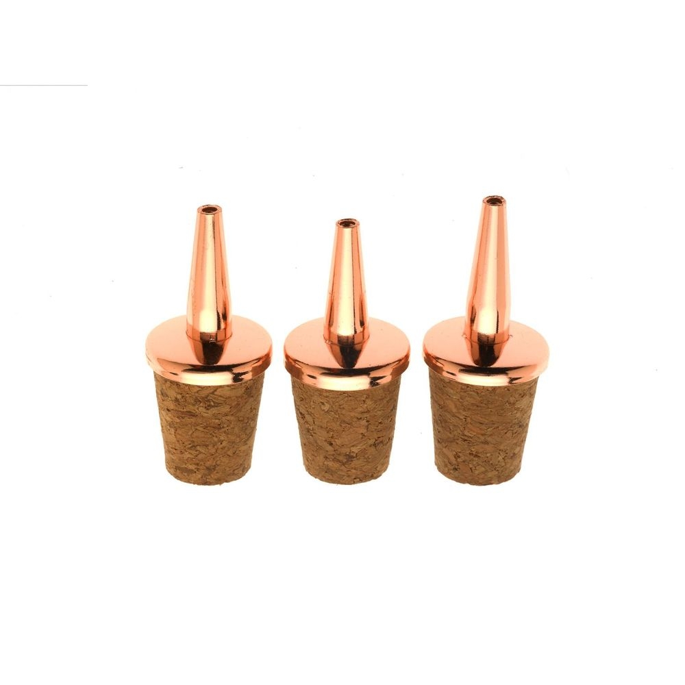Barfly Copper Plated Liquor Dasher Top, set of 3