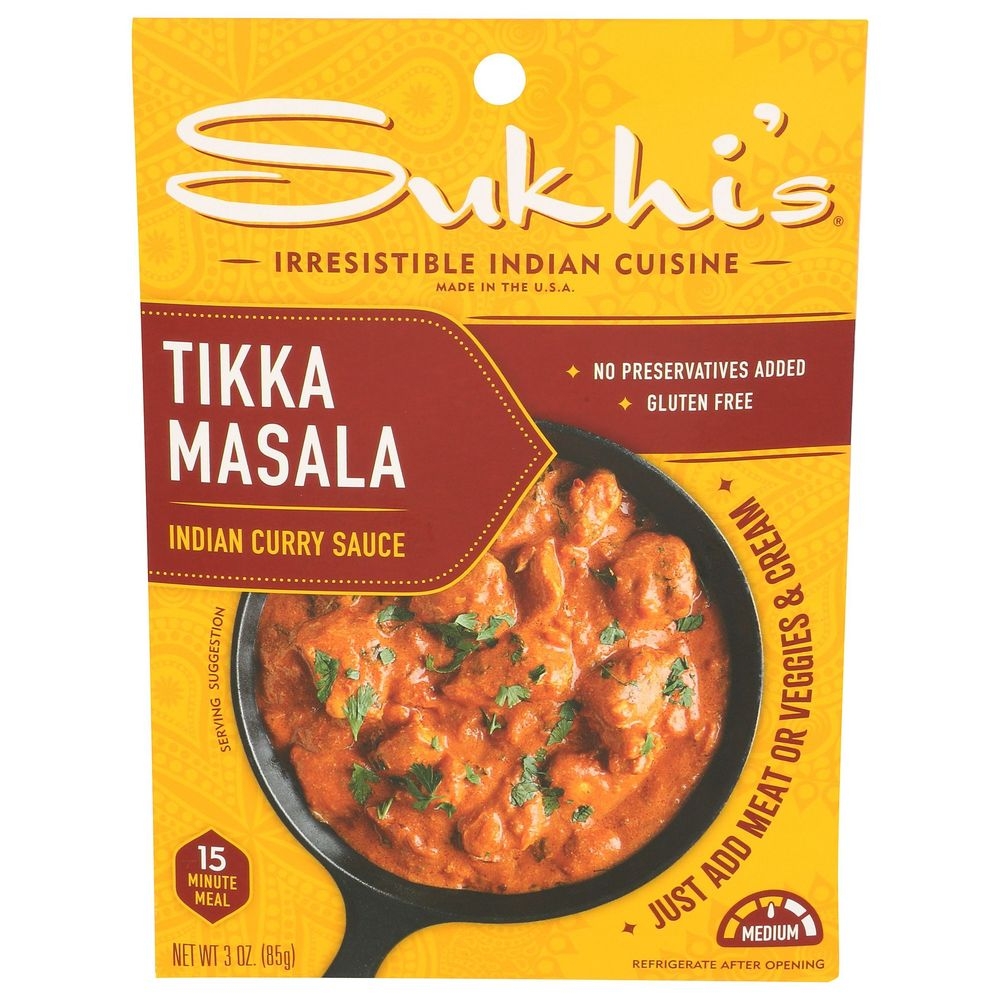 Sukhis Tikka Masala Indian Curry Sauce, 3 Ounce -- 6 per case