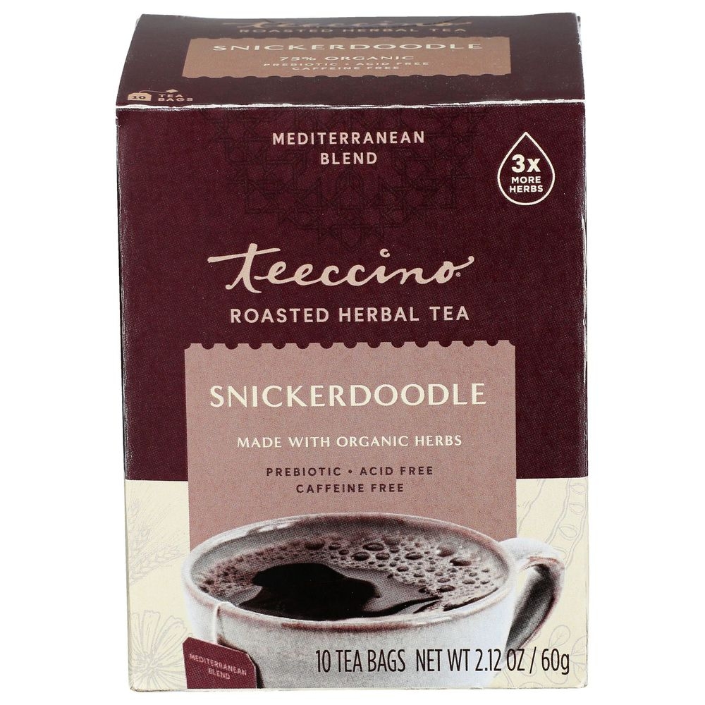 Teeccino Snickerdoodle Roasted Herbal Tea, 10 count -- 6 per case