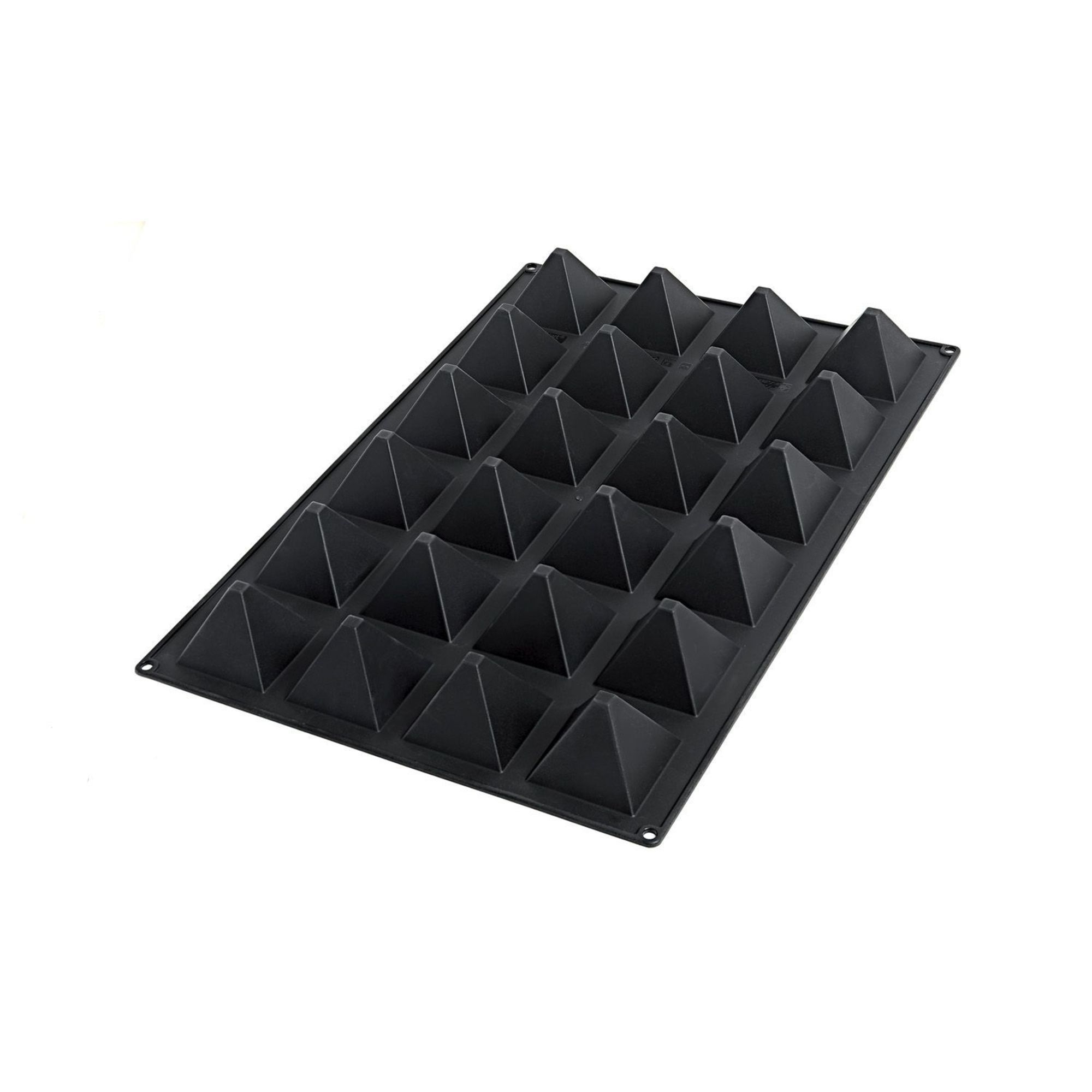 Silikomart Black Silicone 24 Cavities Pyramid Mold, 24 x 16 x 3 inch