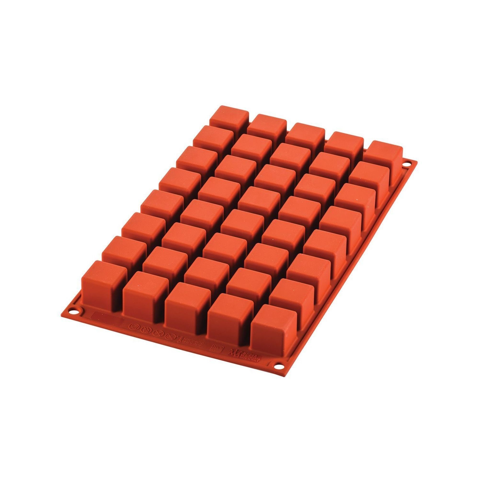 Silikomart SiliconFlex Alimentary Silicone 40 Cavities Cube Mold, 0.94 inch Length x 0.94 inch Width x 0.94 inch Height