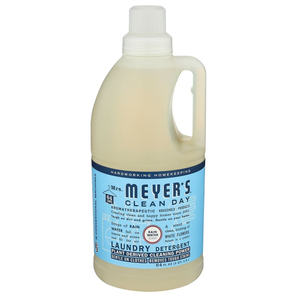 Mrs Meyers Clean Day Rainwater Scent Laundry Detergent Liquid, 64 Fluid Ounce -- 6 per case