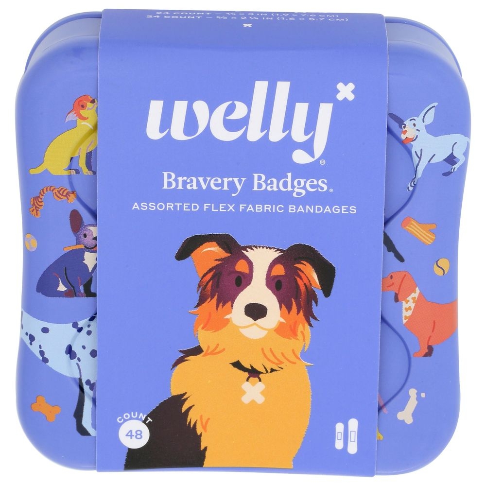 Welly Doggies Assorted Flex Fabric Bravery Bandages for kids, 48 count