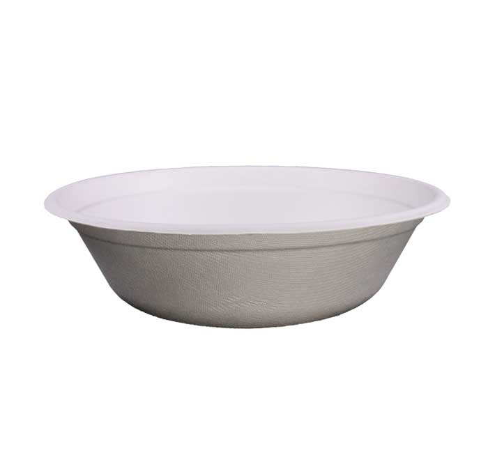 KITCH 24/7 White Compostable Multipurpose Molded Fiber Bowl, 32 Ounce -- 400 per case