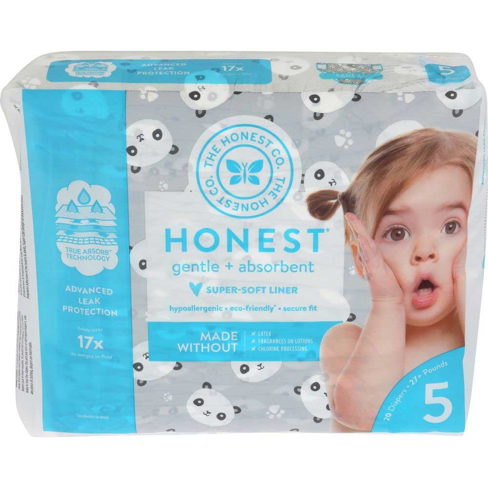 The Honest Co Pandas Size 5 Diapers - 20 count per pack