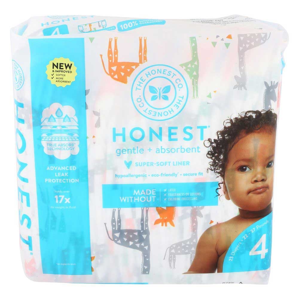 The Honest Co Multi Color Giraffe Print Size 4 Diapers - 23 count per pack