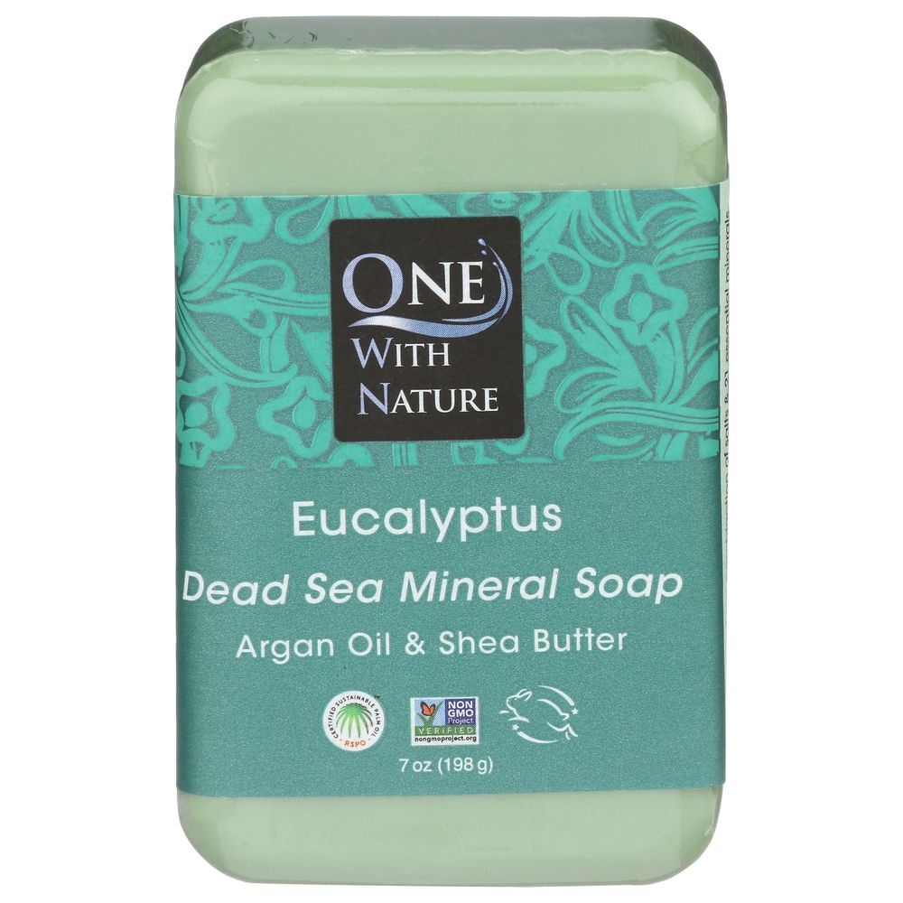 One With Nature Eucalyptus Dead Sea Mineral Soap Bar, 7 Ounce