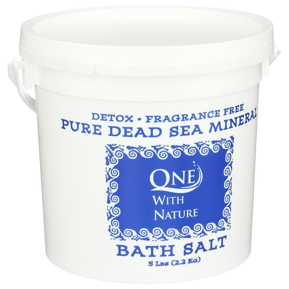 One With Nature Bath Salt Dead Sea Mineral Bath Salt, 5 Pound