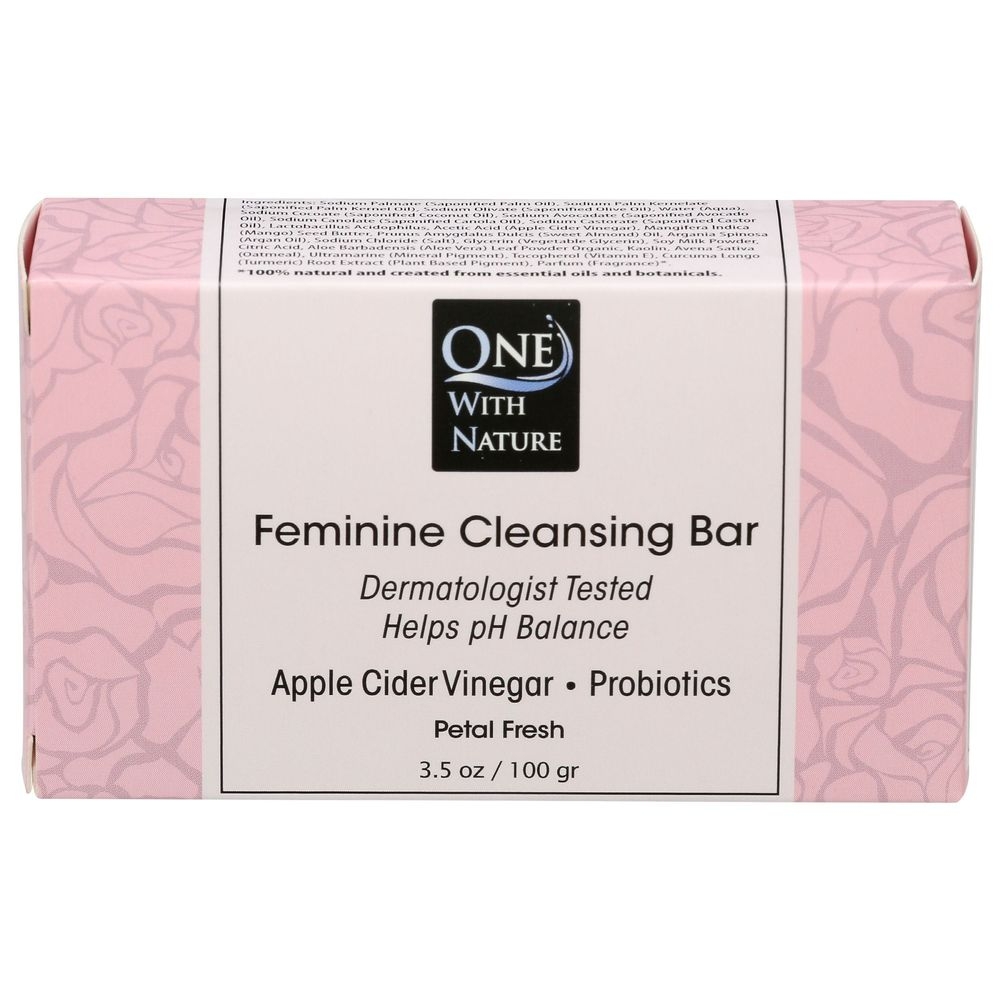 One With Nature Feminine Cleansing Bar, 3.5 Ounce -- 3 per case