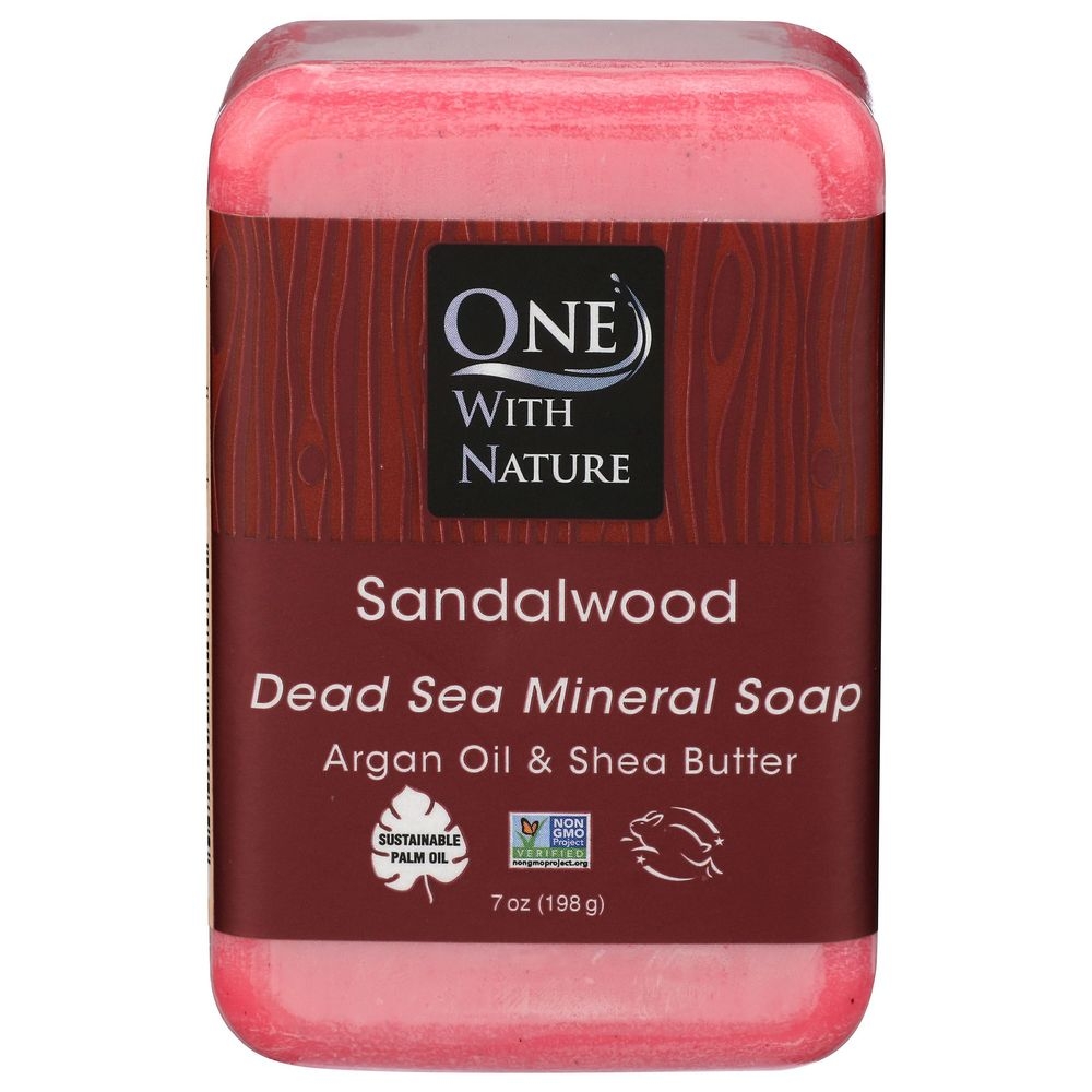One With Nature Own Sandalwood Dead Sea Mineral Bar Soap, 7 Ounce