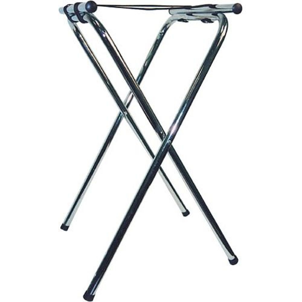 Winco TSY-1A Stainless Steel Chrome Plated Finish Folding Tray Stand, 31 inch Height