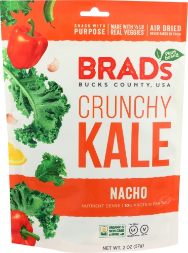 Brads Raw Nacho Crunchy Kale, 2 Ounce -- 12 per case