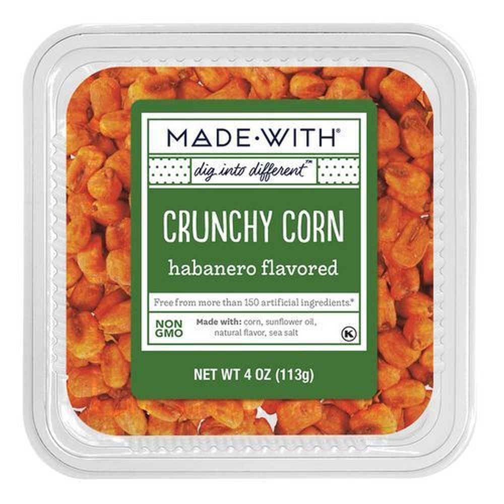 Made With Habanero Flavored Crunchy Corn, 4 Ounce Tub -- 12 per case