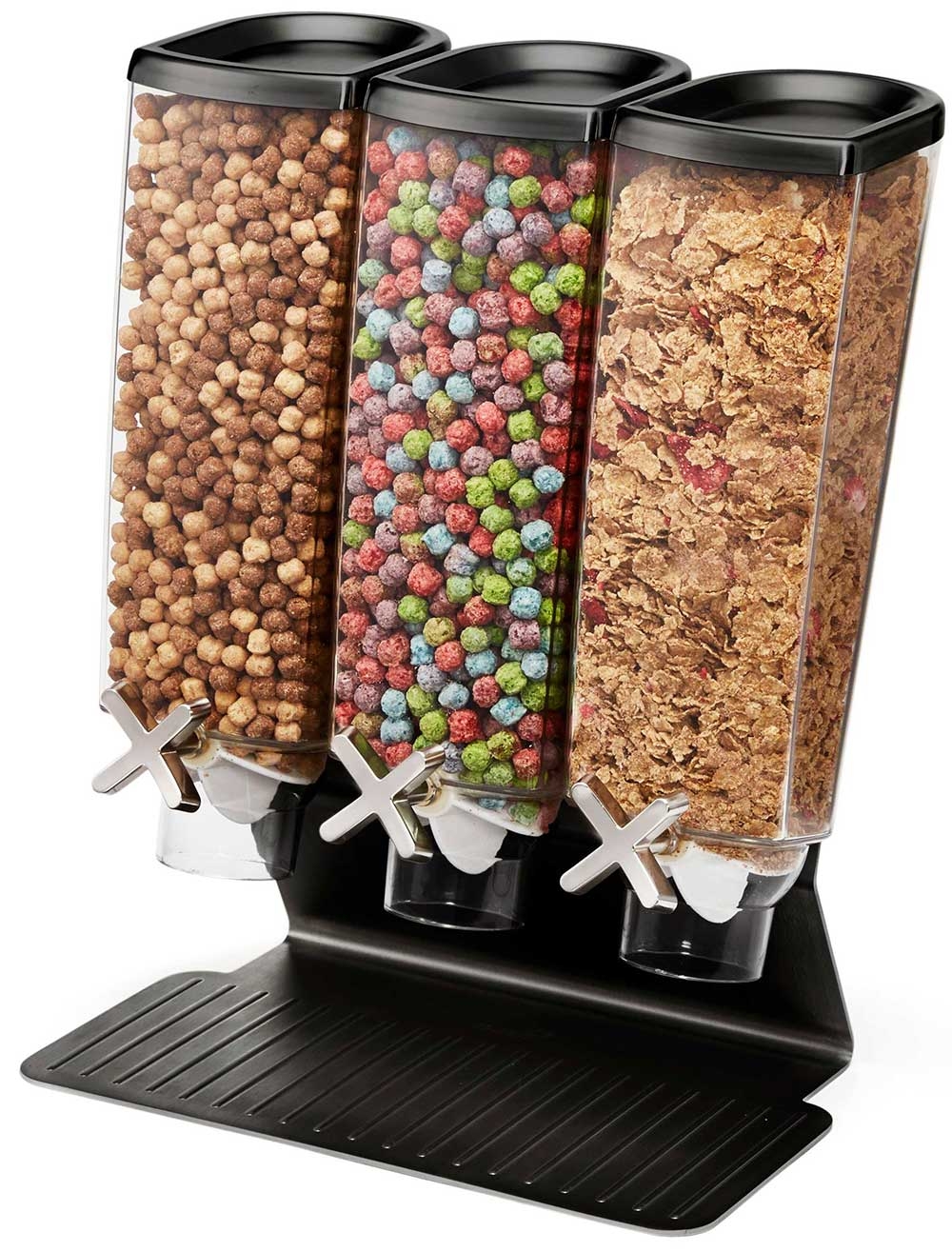 Rosseto EZ Pro H3B 3 Container Black Matte Tabletop Dispenser, 13.25 x 8.13 x 17.25 inch