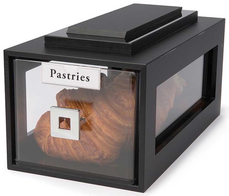 Rosseto Single Black Acrylic Drawer, 7.75 x 15.25 x 7.25 inch