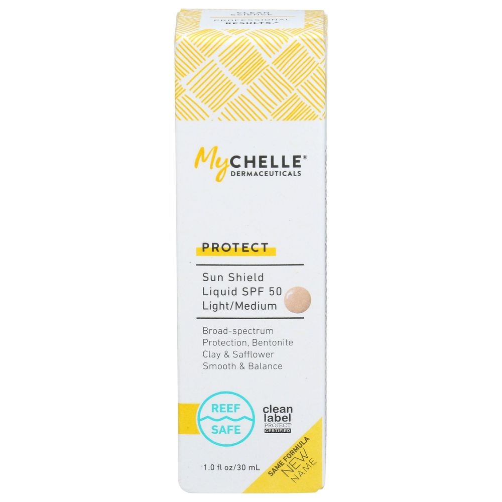 MyChelle Dermaceuticals Protect SPF 50 Light or Medium Sun Shield Liquid, 1.2 Fluid Ounce