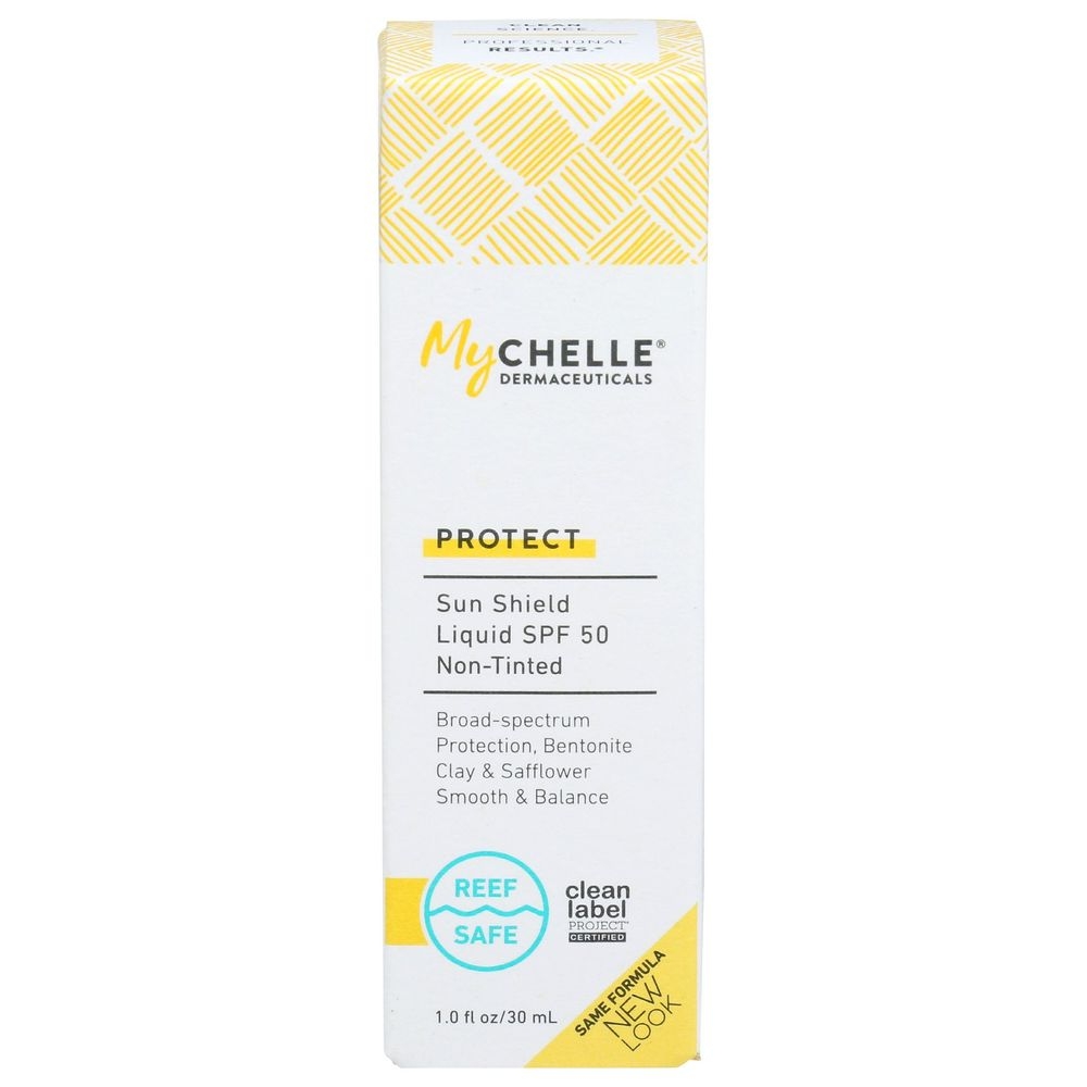 MyChelle Dermaceuticals Protect SPF 50 Non Tinted Sun Shield Liquid, 1.2 Fluid Ounce