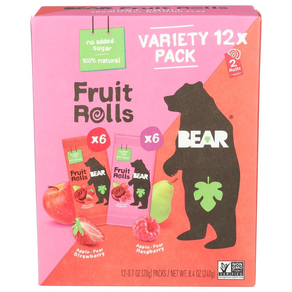 Bear Fruit Rolls - Variety Pack, 8.4 Ounce -- 5 per case