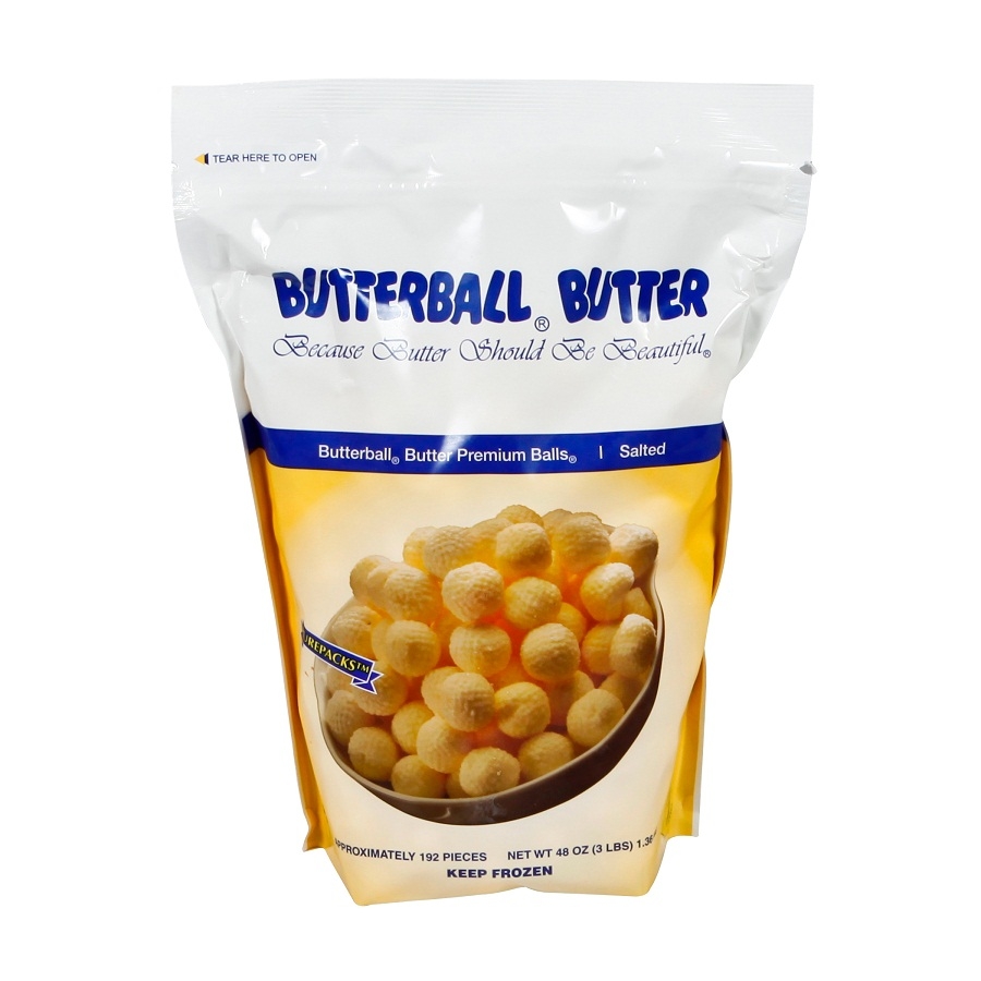 Butterball Farms Salted Butter Premium Balls, 3 Pound -- 6 per case.