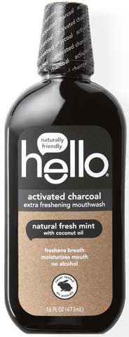 Hello Activated Charcoal Extra Freshening Mouthwash, 16 Fluid Ounce