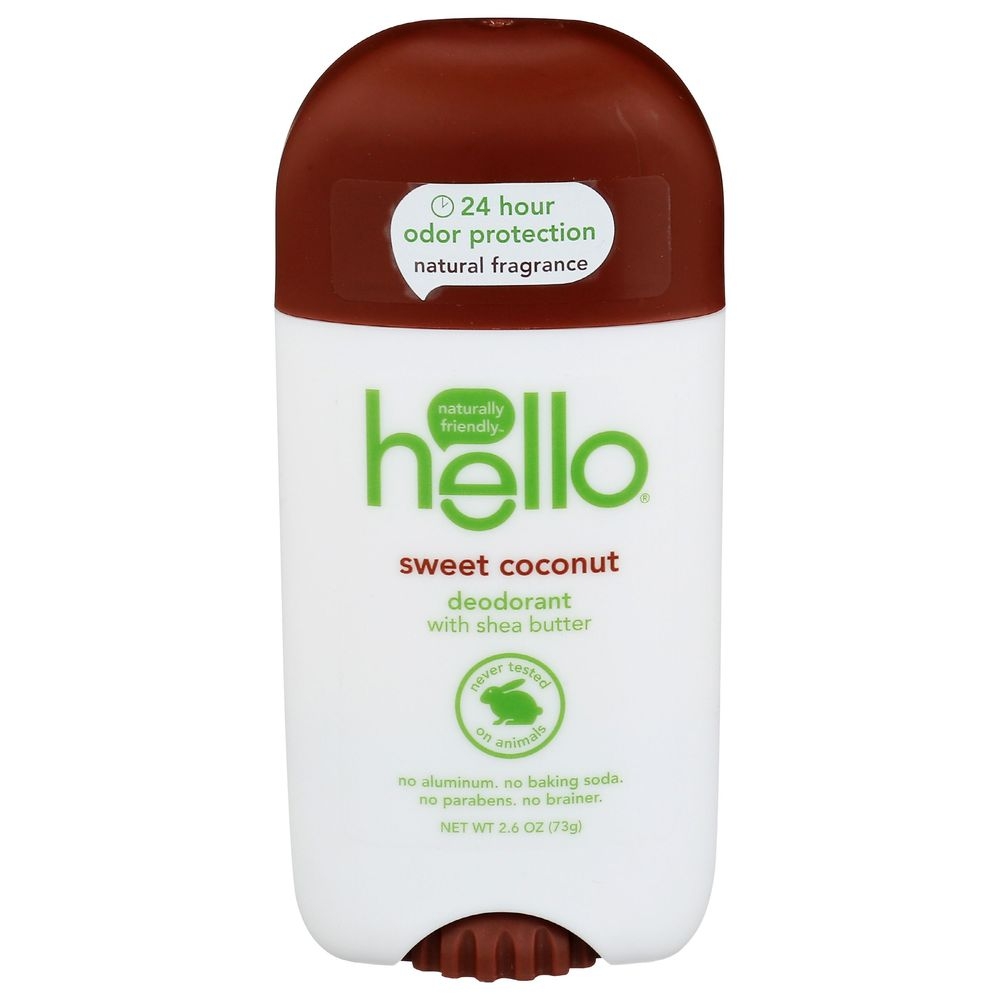 Hello Sweet Coconut with Sea Butter Deodorant, 2.6 Ounce
