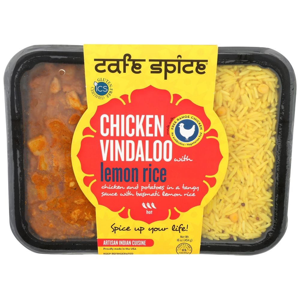 Cafe Spice Chicken Vindaloo with Lemon Rice, 1 Pound -- 6 per case