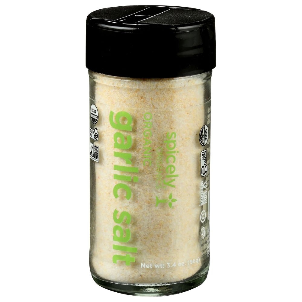 Spicely Organics Garlic Salt Seasoning, 3.4 Ounce Jar -- 3 per case